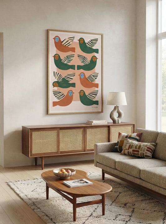 Birds Between Worlds | Surrealist Bird Fine Art Print