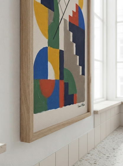 Chromatic Ascent | Bauhaus Inspired Geometric Art Print