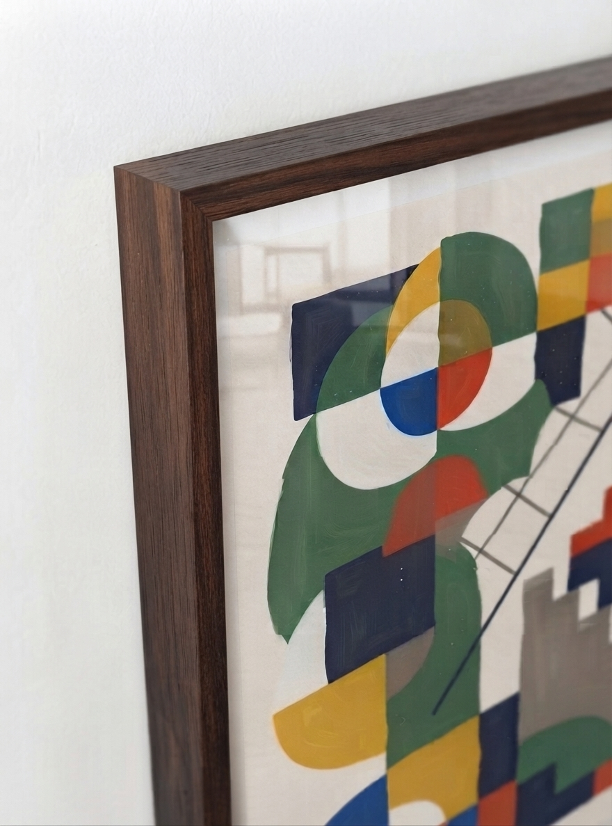 Chromatic Ascent | Bauhaus Inspired Geometric Art Print