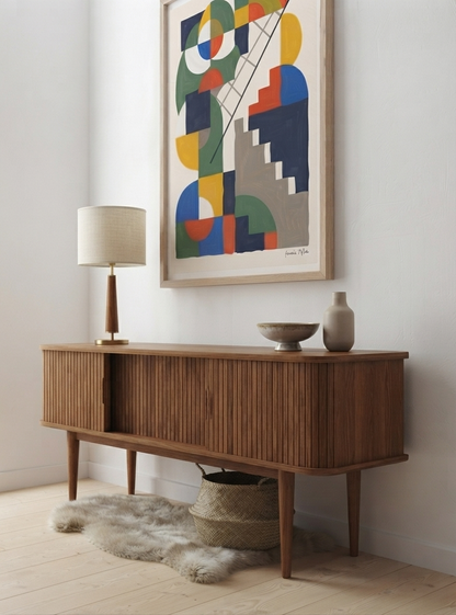 Chromatic Ascent | Bauhaus Inspired Geometric Art Print
