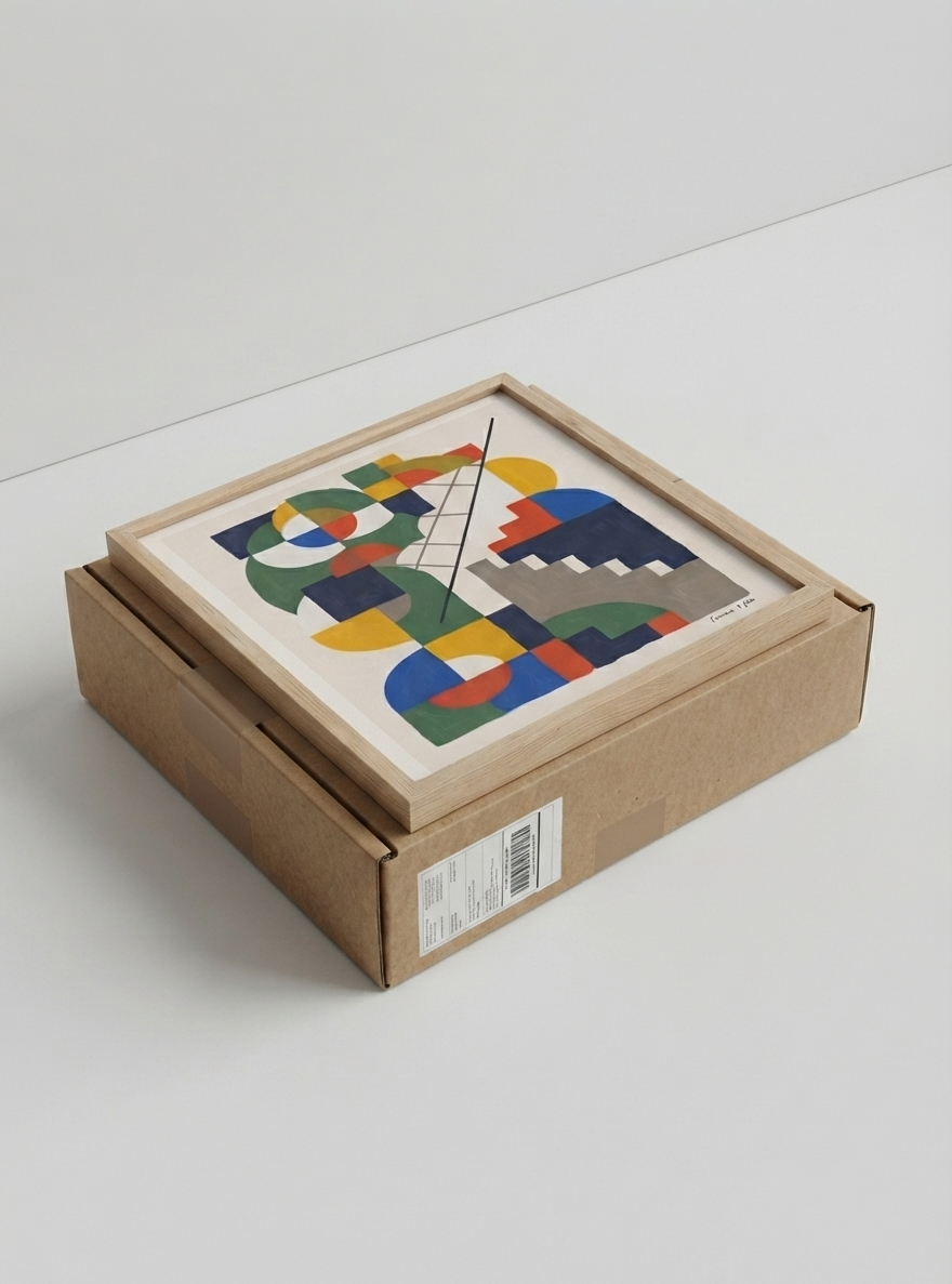 Chromatic Ascent | Bauhaus Inspired Geometric Art Print