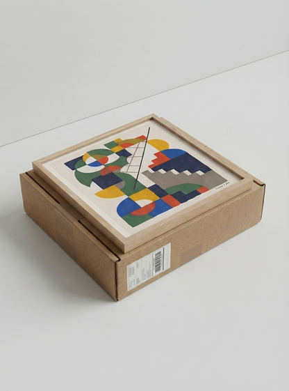 Chromatic Ascent | Bauhaus Inspired Geometric Art Print