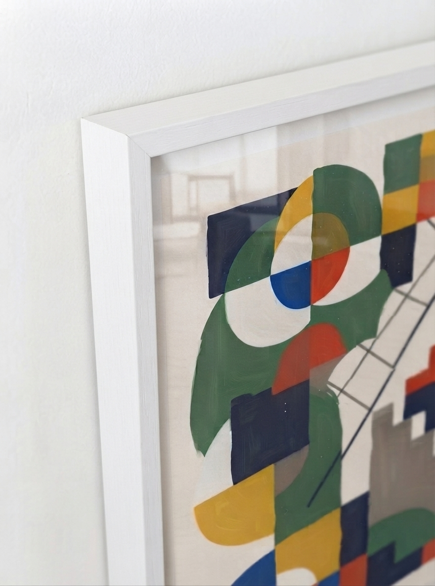 Chromatic Ascent | Bauhaus Inspired Geometric Art Print