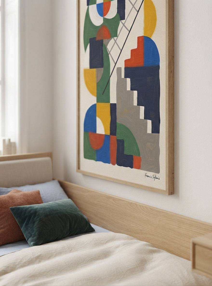 Chromatic Ascent | Bauhaus Inspired Geometric Art Print