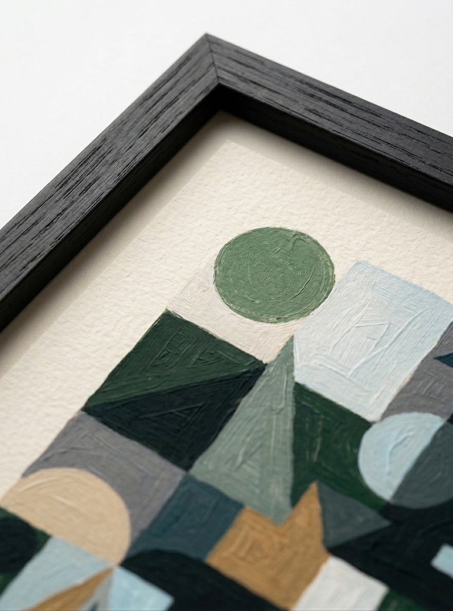 Quiet Geometry No.2 | Muted Geometric Abstract Painting Print