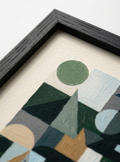 Quiet Geometry No.2 | Muted Geometric Abstract Painting Print
