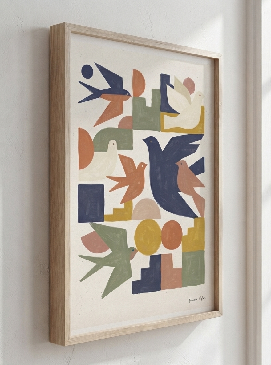 Wings of Geometry | Century Modern Bird Art Print