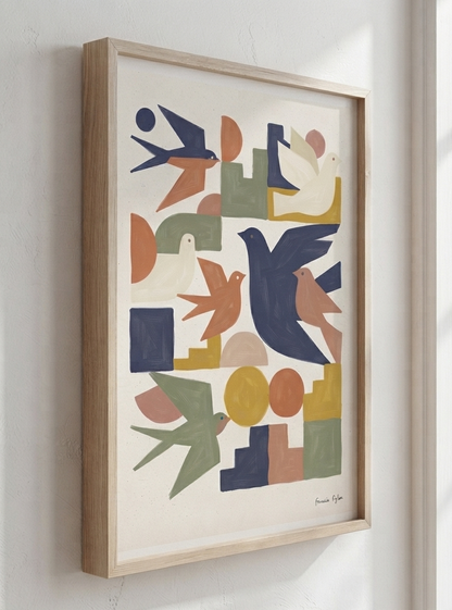 Wings of Geometry | Century Modern Bird Art Print
