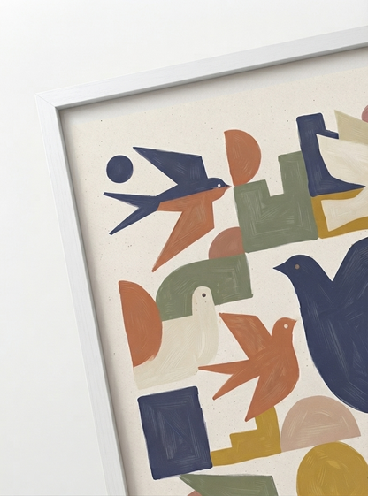 Wings of Geometry | Century Modern Bird Art Print