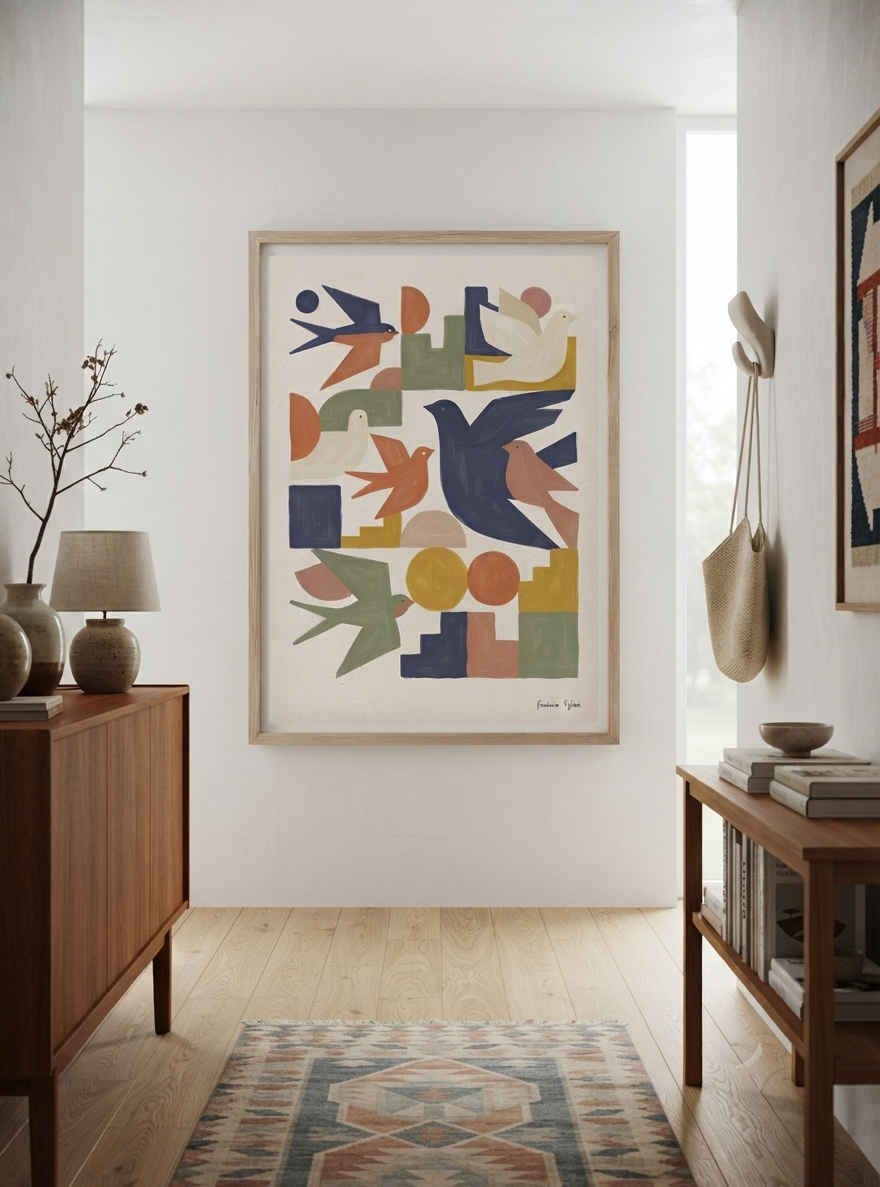 Wings of Geometry | Century Modern Bird Art Print