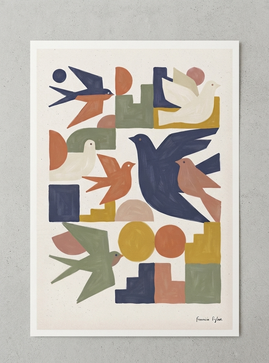 Wings of Geometry | Century Modern Bird Art Print