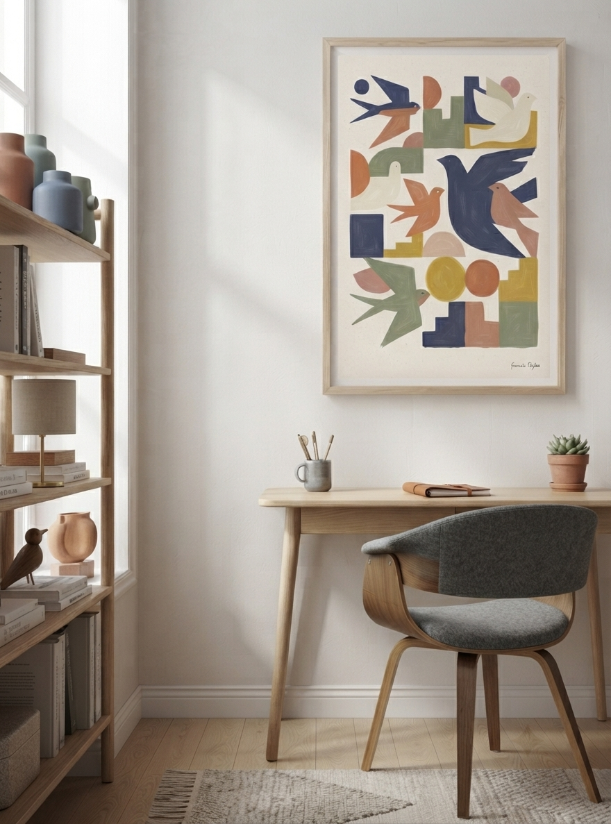 Wings of Geometry | Century Modern Bird Art Print