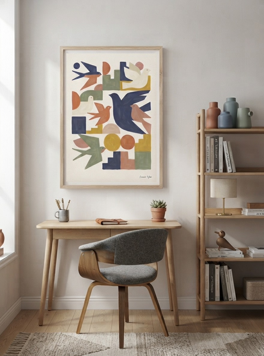 Wings of Geometry | Century Modern Bird Art Print