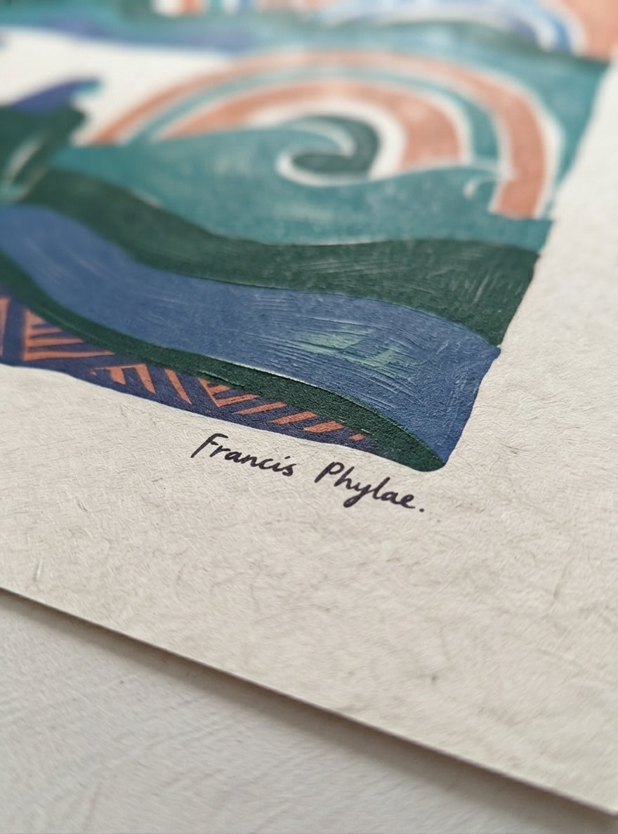The Quiet Horizon | Mid Century Modern Coastal Wall Art