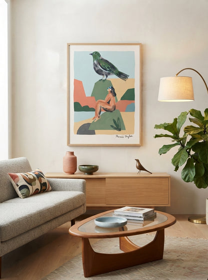 Bird & Being | Contemporary Abstract Bird Art Print