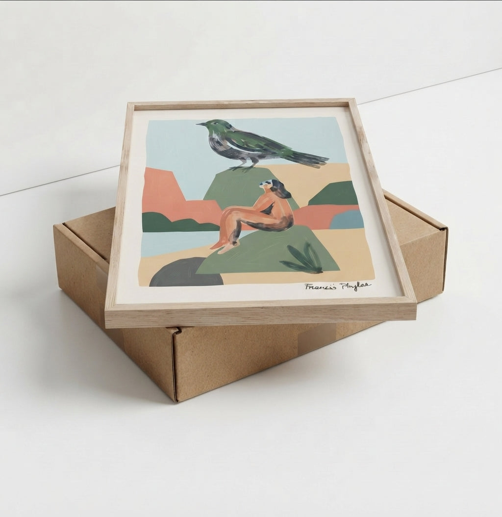 Bird & Being | Contemporary Abstract Bird Art Print