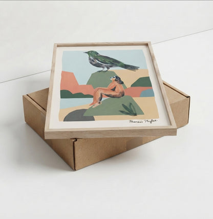 Bird & Being | Contemporary Abstract Bird Art Print