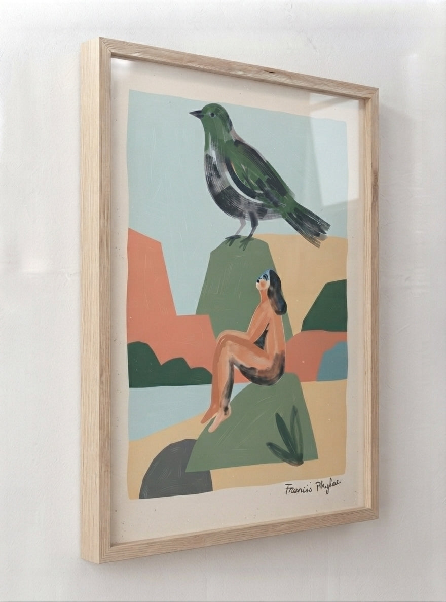 Bird & Being | Contemporary Abstract Bird Art Print