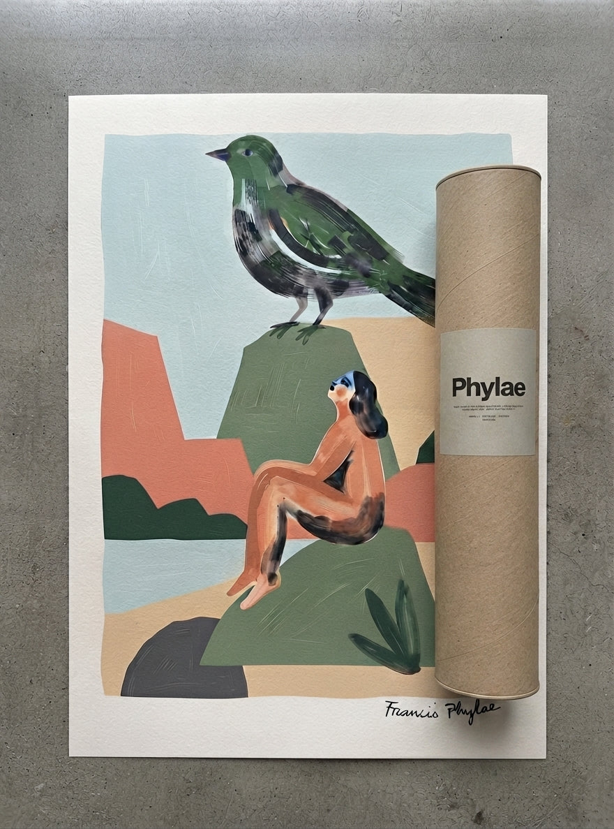 Bird & Being | Contemporary Abstract Bird Art Print