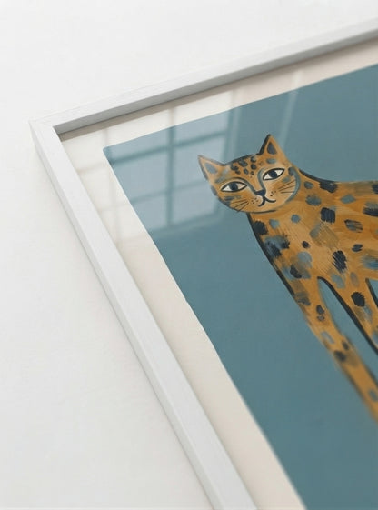 The Indigo Cat | Contemporary Feline Art Print