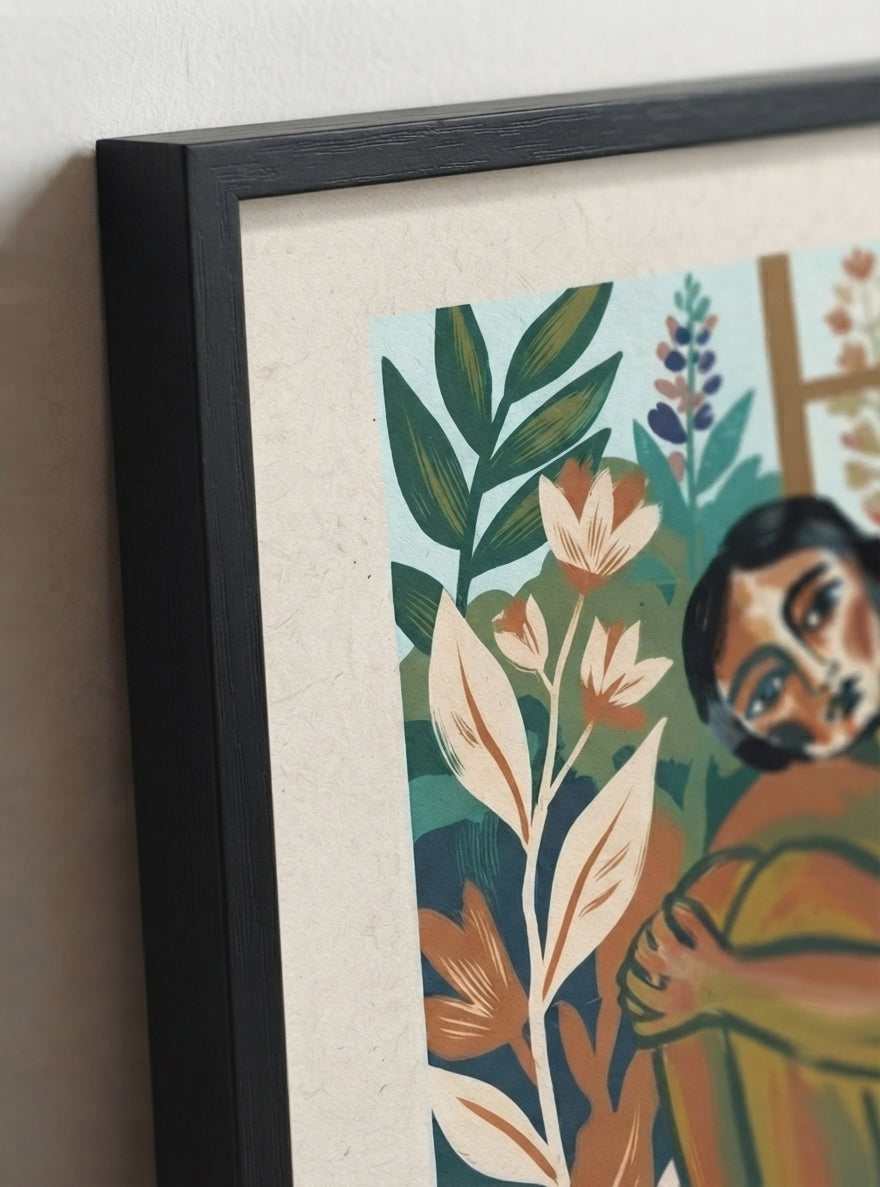 The Garden Within | Folk Art Female Form Wall Art Print