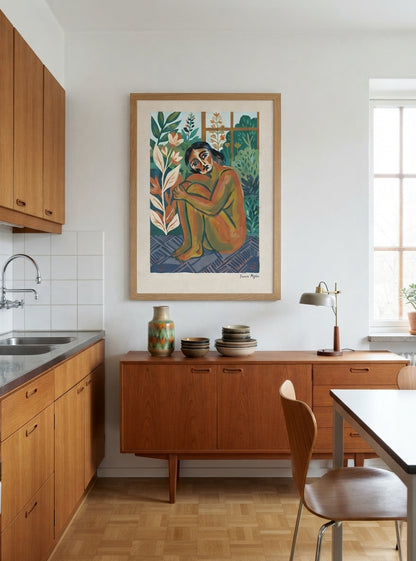 The Garden Within | Folk Art Female Form Wall Art Print