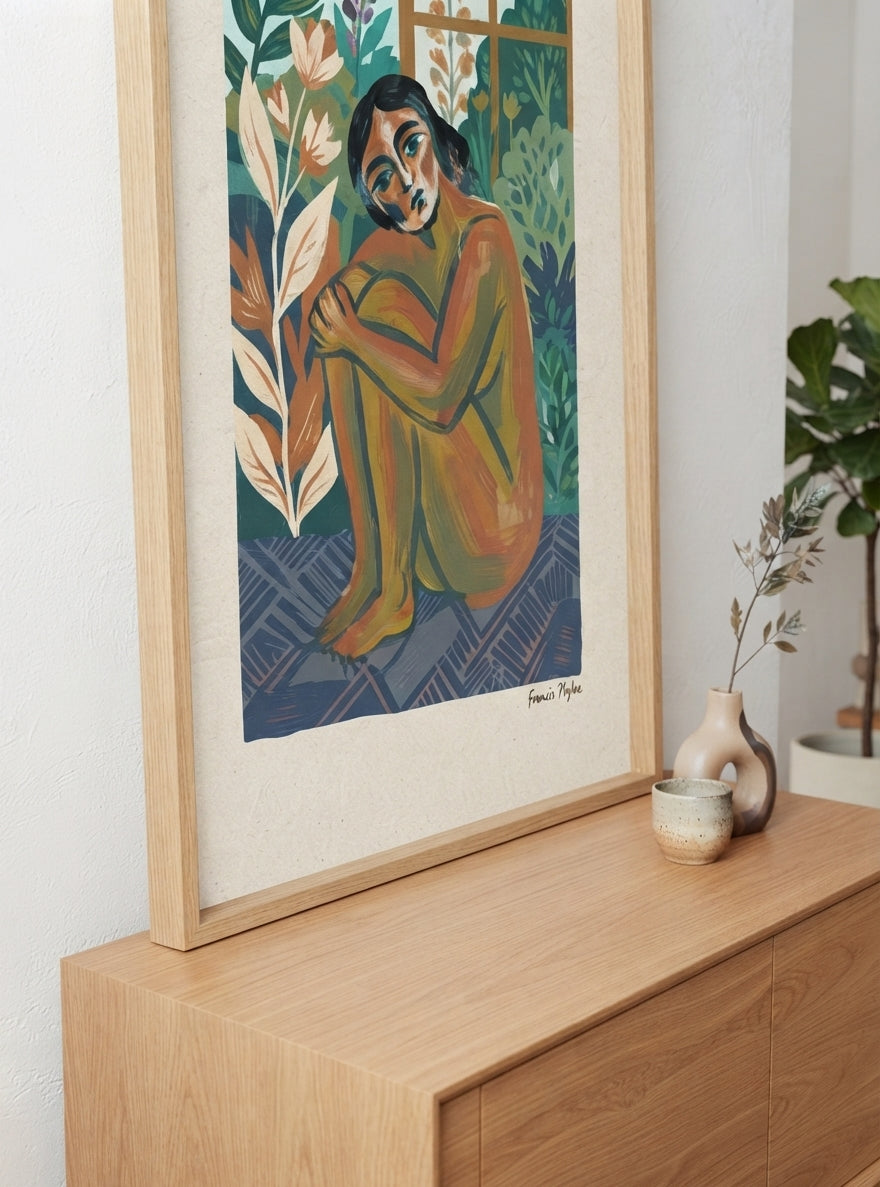 The Garden Within | Folk Art Female Form Wall Art Print
