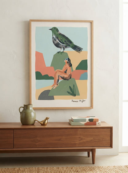 Bird & Being | Contemporary Abstract Bird Art Print