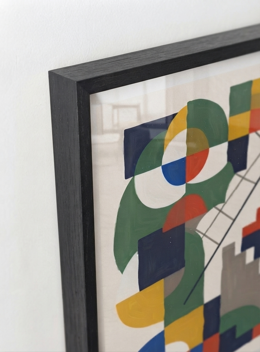 Chromatic Ascent | Bauhaus Inspired Geometric Art Print