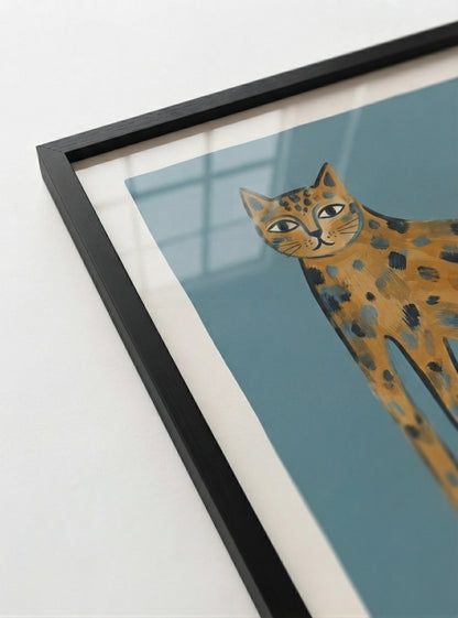 The Indigo Cat | Contemporary Feline Art Print
