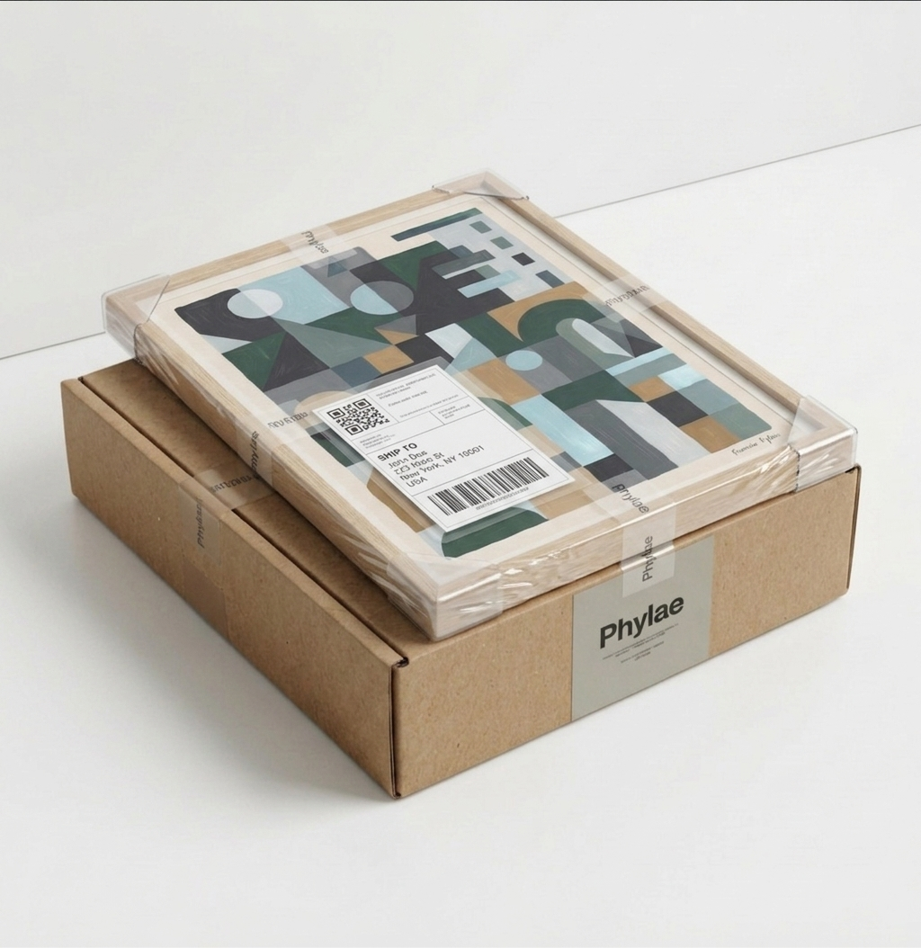 Quiet Geometry No.2 | Muted Geometric Abstract Painting Print