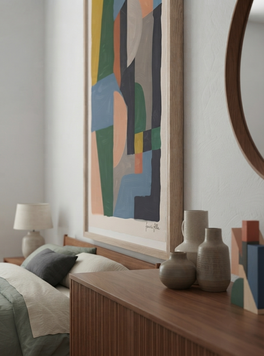 Quiet Geometry | Geometric Color Block Art Print