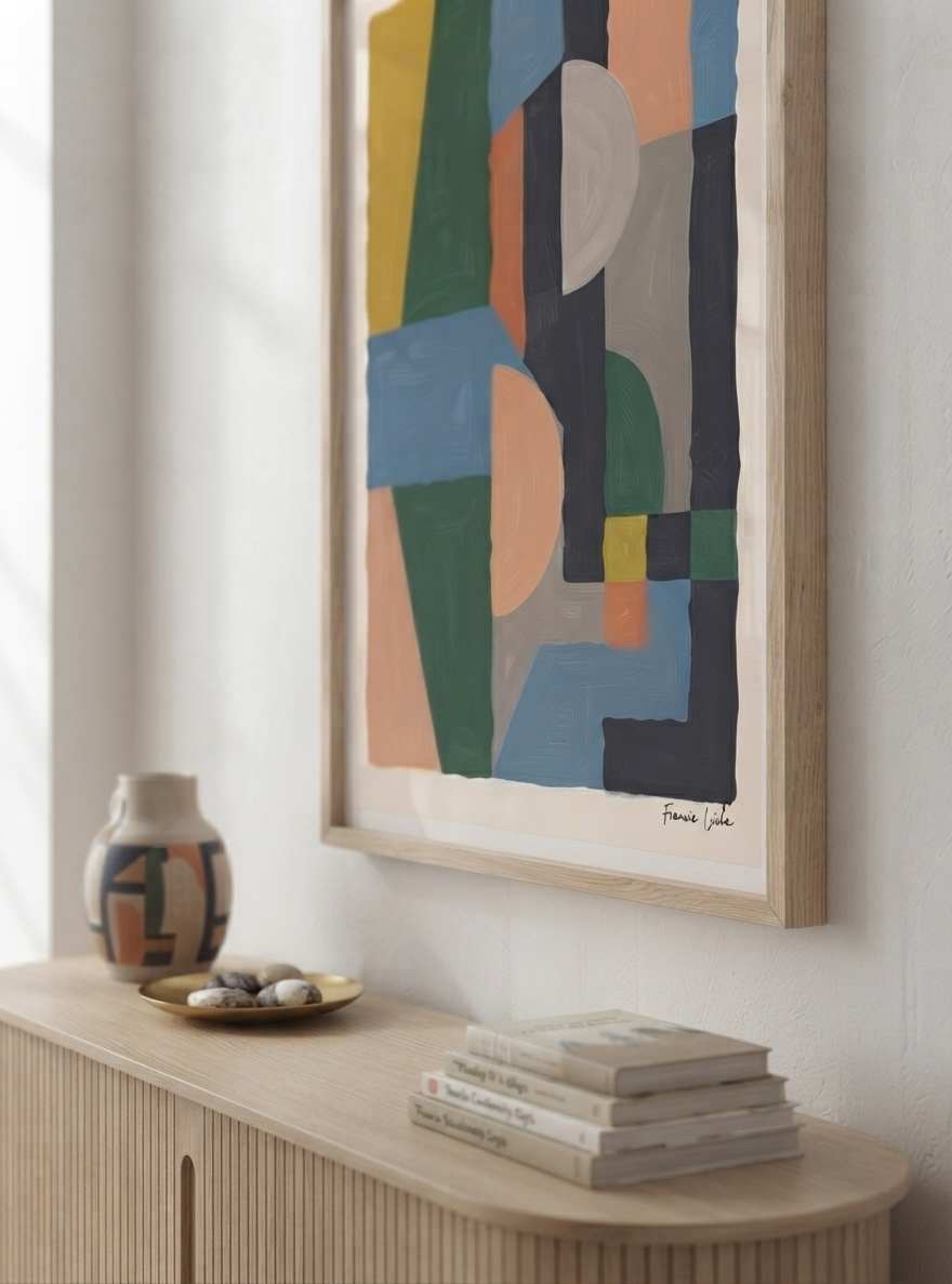 Quiet Geometry | Geometric Color Block Art Print