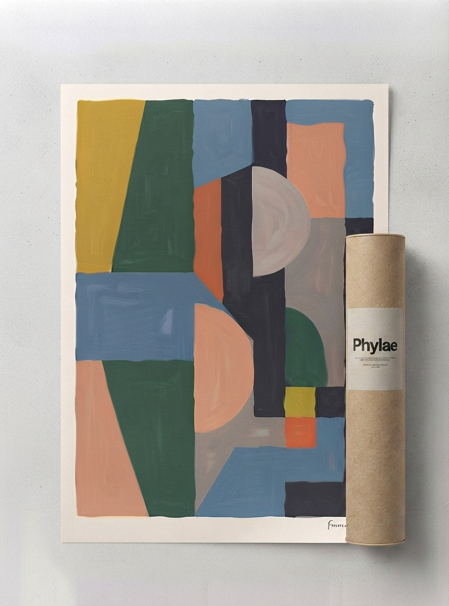 Quiet Geometry | Geometric Color Block Art Print