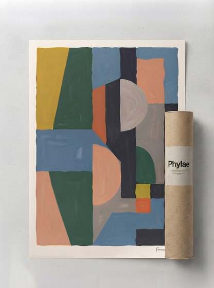 Quiet Geometry | Geometric Color Block Art Print