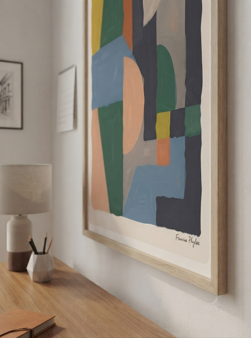 Quiet Geometry | Geometric Color Block Art Print