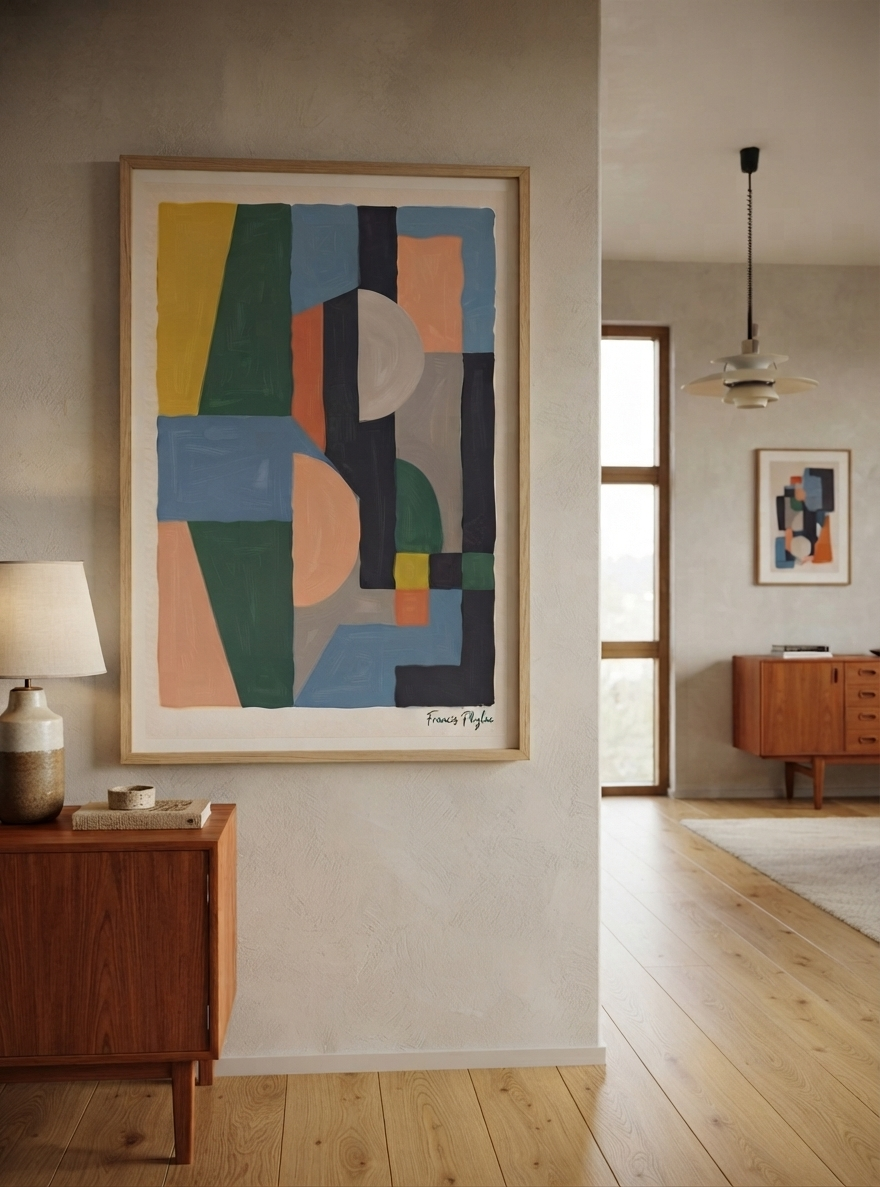 Quiet Geometry | Geometric Color Block Art Print