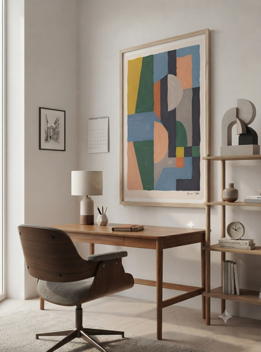 Quiet Geometry | Geometric Color Block Art Print