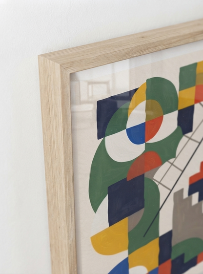 Chromatic Ascent | Bauhaus Inspired Geometric Art Print