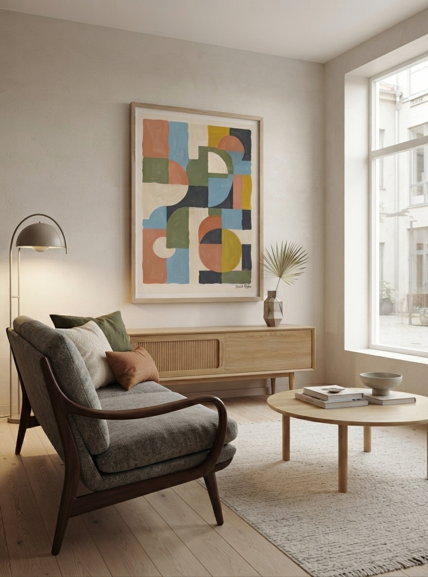 Habitat-no-06 | Mid-Century Modern Geometric Art Print