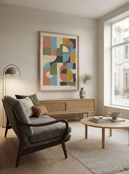 Habitat-no-06 | Mid-Century Modern Geometric Art Print
