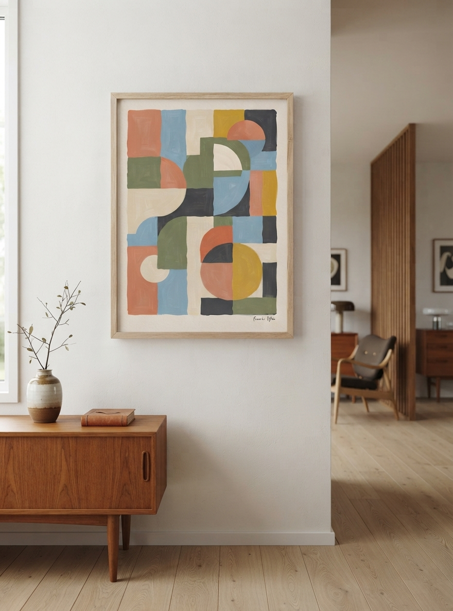 Habitat-no-06 | Mid-Century Modern Geometric Art Print