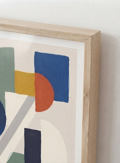 Bauhaus Harmony No.1 | Mid-Century Modern Geometric Shapes Poster