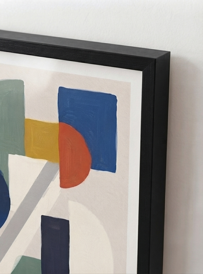 Bauhaus Harmony No.1 | Mid-Century Modern Geometric Shapes Poster
