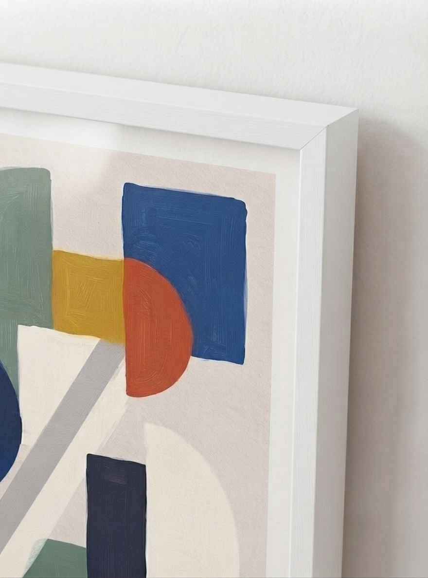 Bauhaus Harmony No.1 | Mid-Century Modern Geometric Shapes Poster