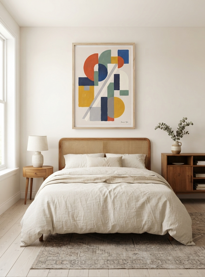 Bauhaus Harmony No.1 | Mid-Century Modern Geometric Shapes Poster