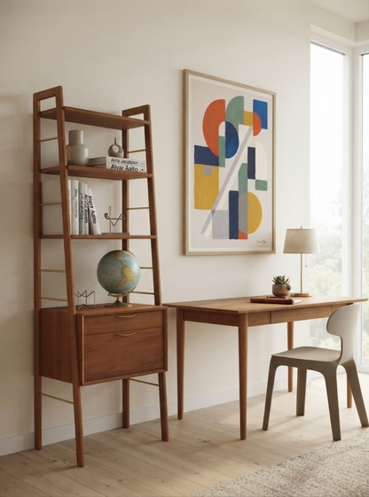 Bauhaus Harmony No.1 | Mid-Century Modern Geometric Shapes Poster