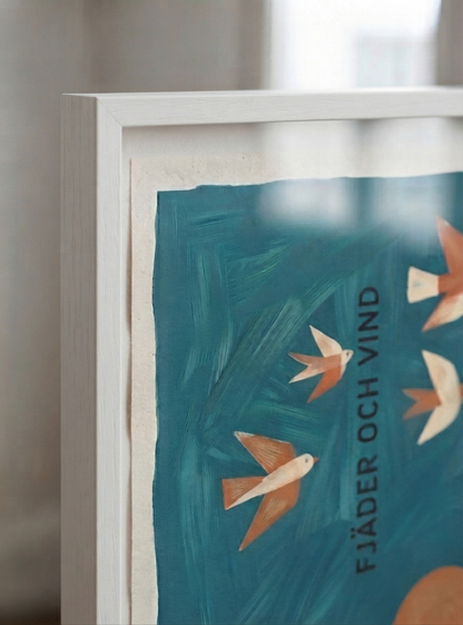 Fjader Och Vind | Mid-Century Bird Art Print