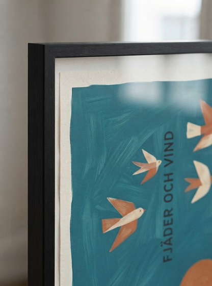 Fjader Och Vind | Mid-Century Bird Art Print