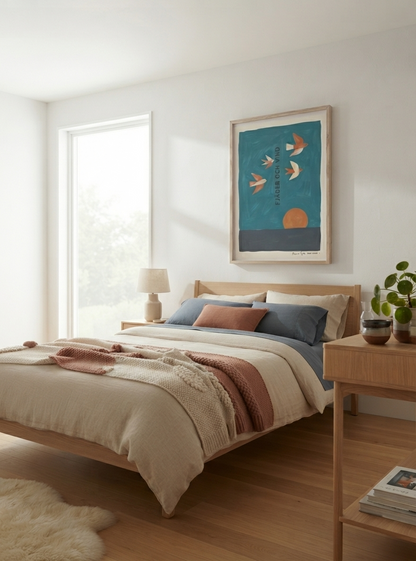 Fjader Och Vind | Mid-Century Bird Art Print